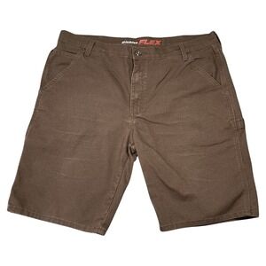 Dickies Carpenter Shorts 38 x10 Men Brown Flex Regular Fit 22" Workwear Utility